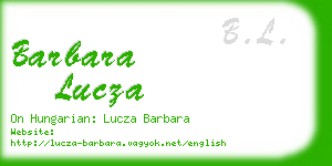 barbara lucza business card